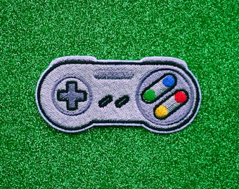 Retro Game Controller Embroidered Iron On Patch