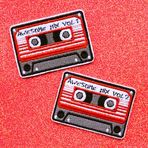 Awesome Mix Vol 1 or 2 Embroidered Iron On Patch