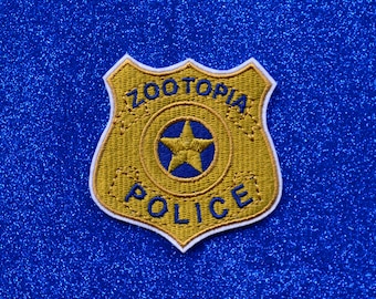 Police Badge Embroidered Iron On Patch
