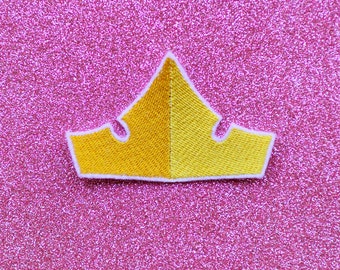 Once Upon a Dream Crown Embroidered Iron On Patch
