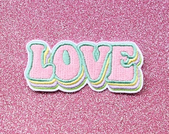 Love Embroidered Iron On Patch