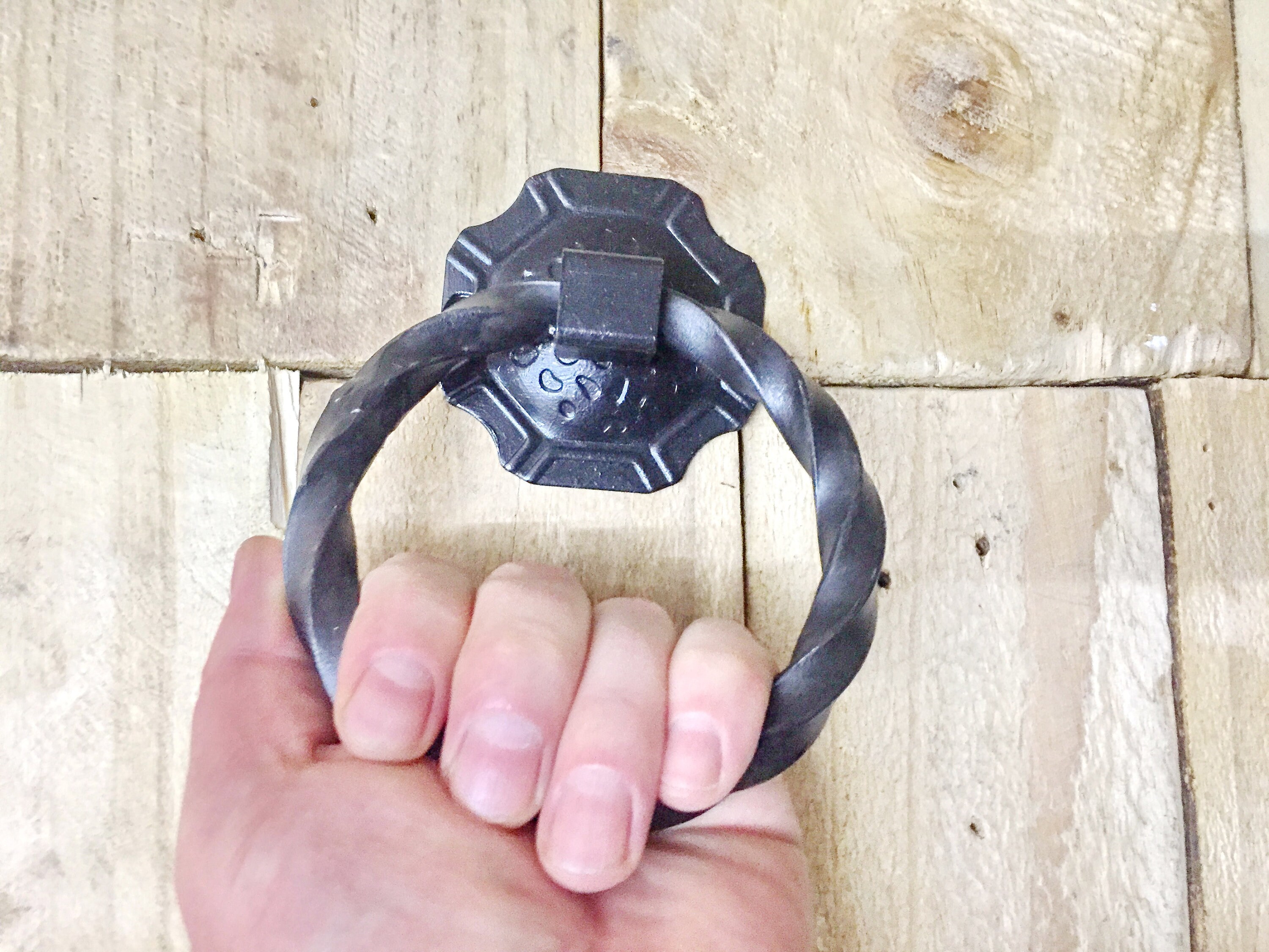 Wrought Iron Round Ring Door Knob Door Knock Tie Down Etsy