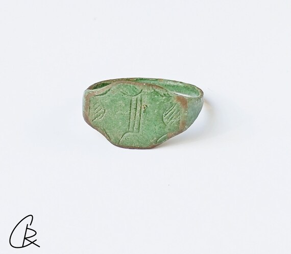 Bronze Ring of the Crusaders. Rare antique ring, anci… - Gem