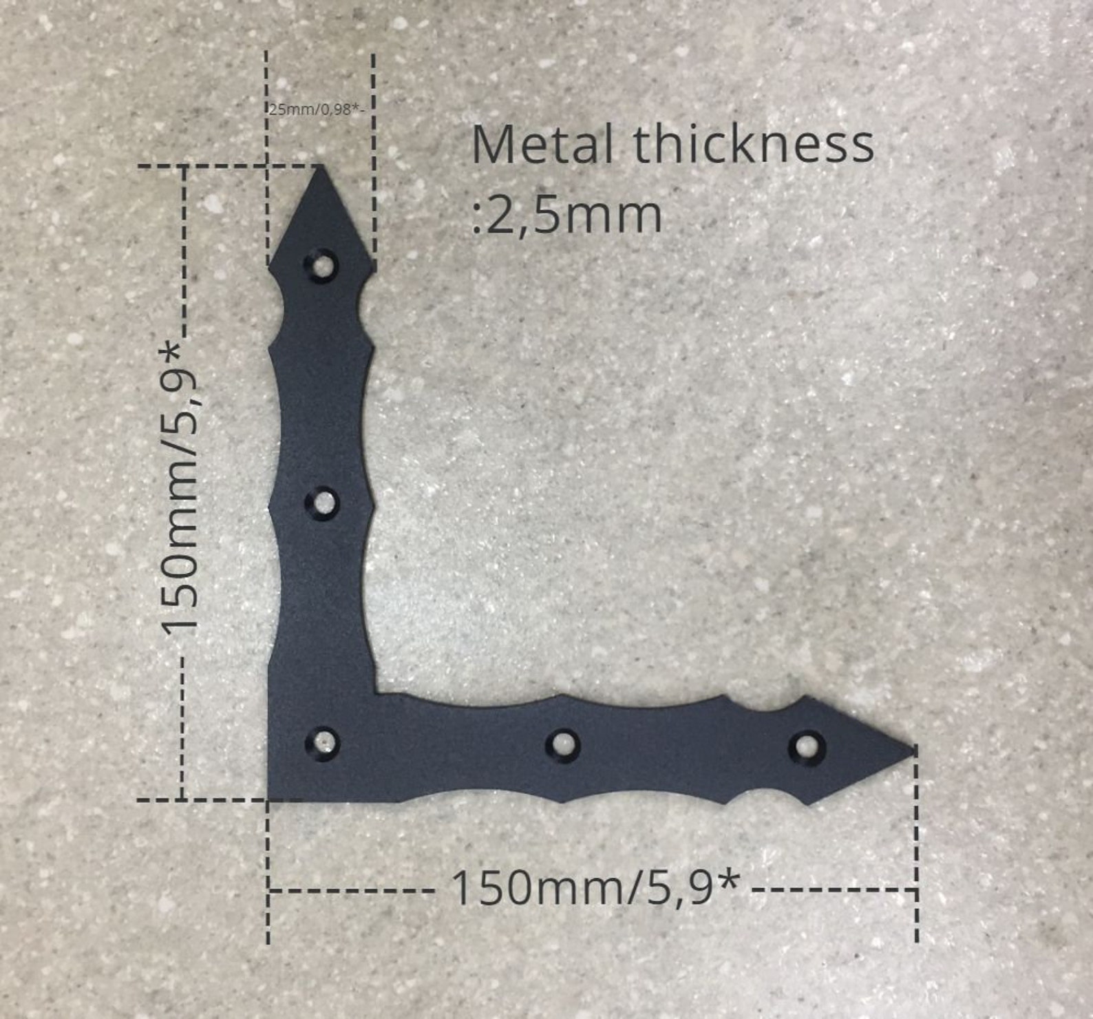 Corner brace 4 piece/rustic corner braces/decorative iron Etsy