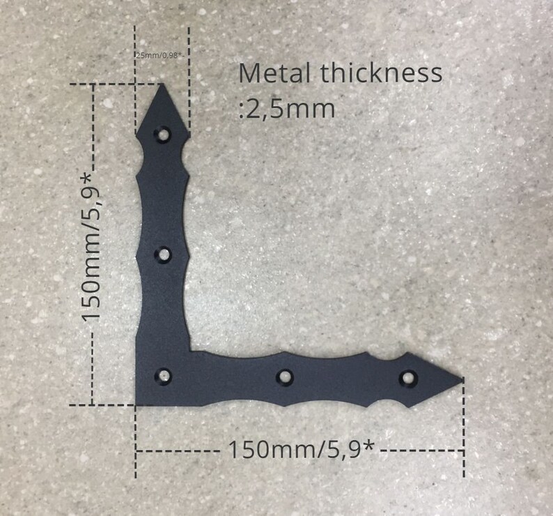 Corner brace 4 piece/rustic corner braces/decorative iron Etsy