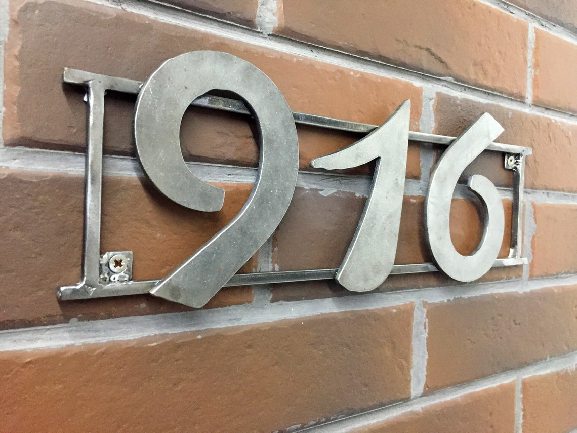 Beautiful metal home address plaque wrought iron number Etsy