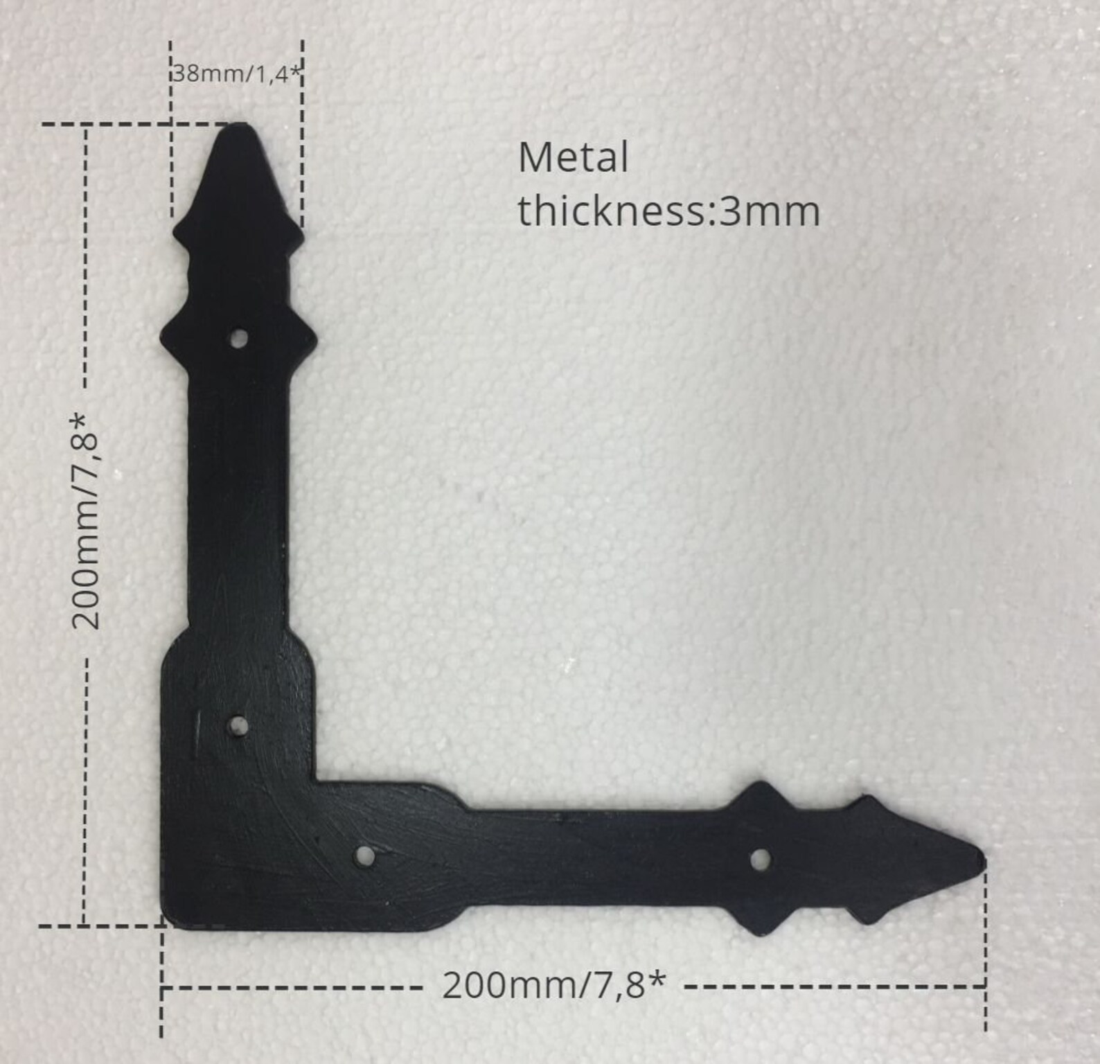 Flat corner brace Set 4 piece/Large rustic corner Etsy