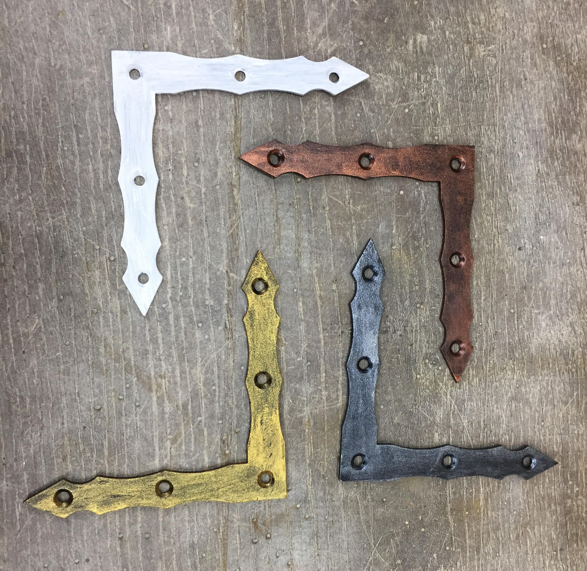 Flat corner brace accents 4 piece/small rustic corner Etsy