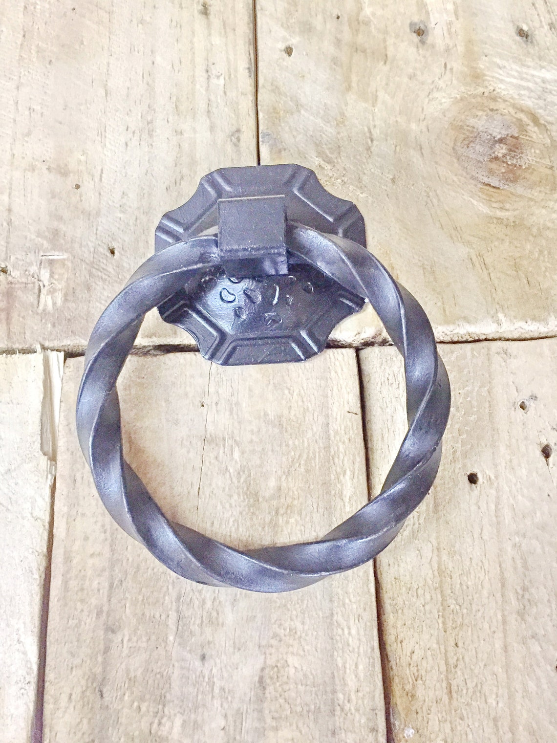 Wrought Iron Round Ring Door Knob Door Knock Tie Down Etsy