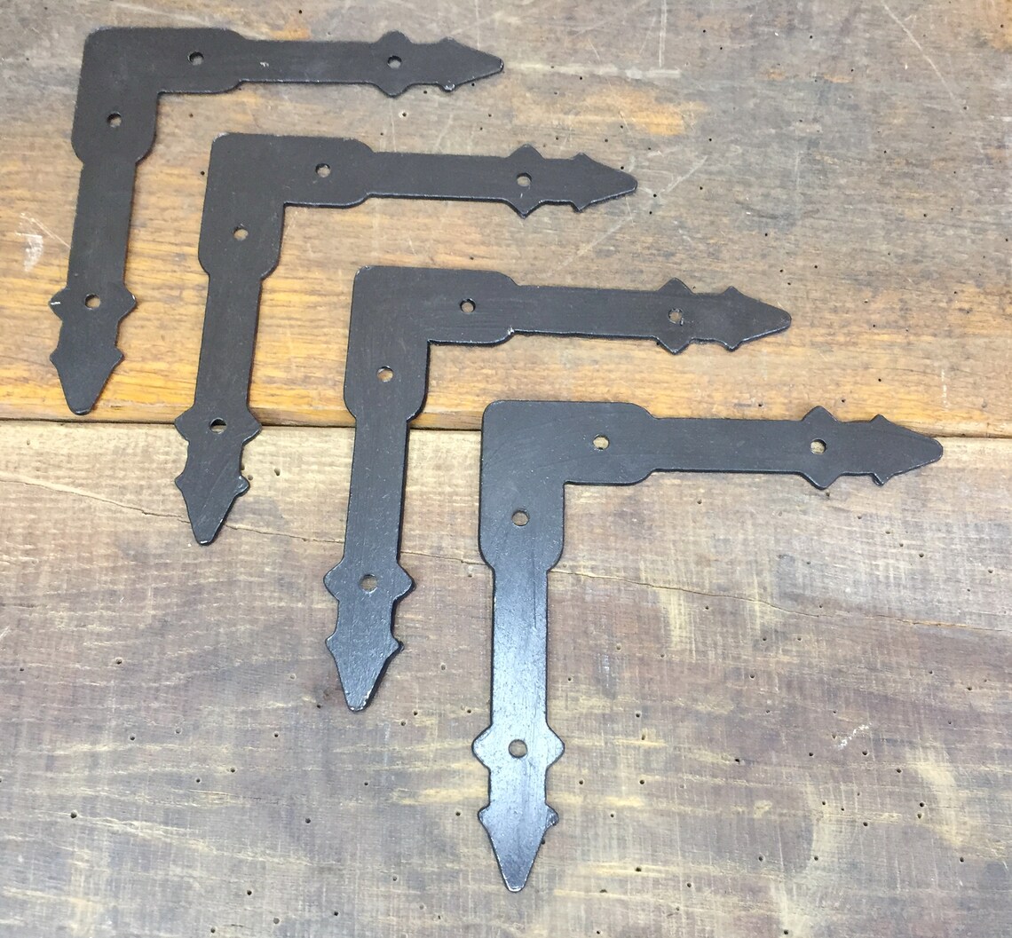 Flat corner brace Set 4 piece/Large rustic corner Etsy