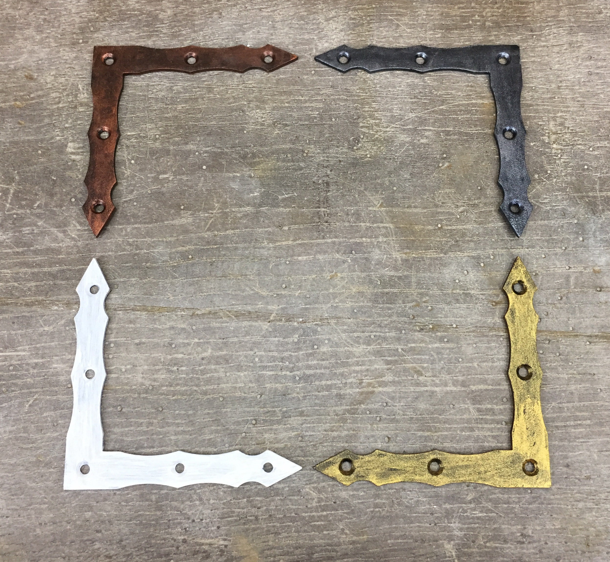 Flat corner brace accents 4 piece/small rustic corner Etsy