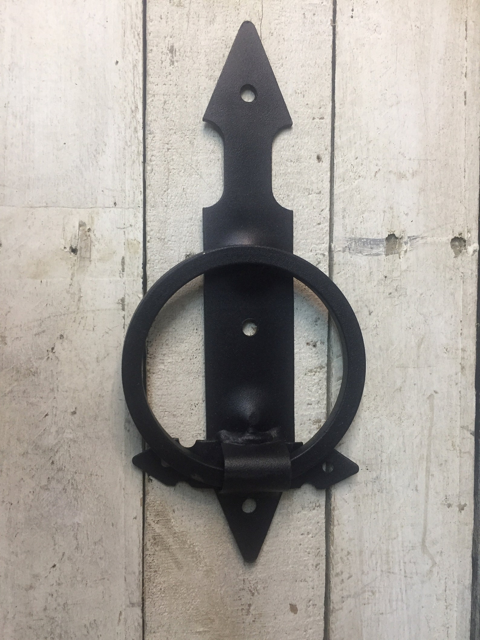 Iron Door Handle Arrow Door Knock Mount Rustic Decor Barn Etsy