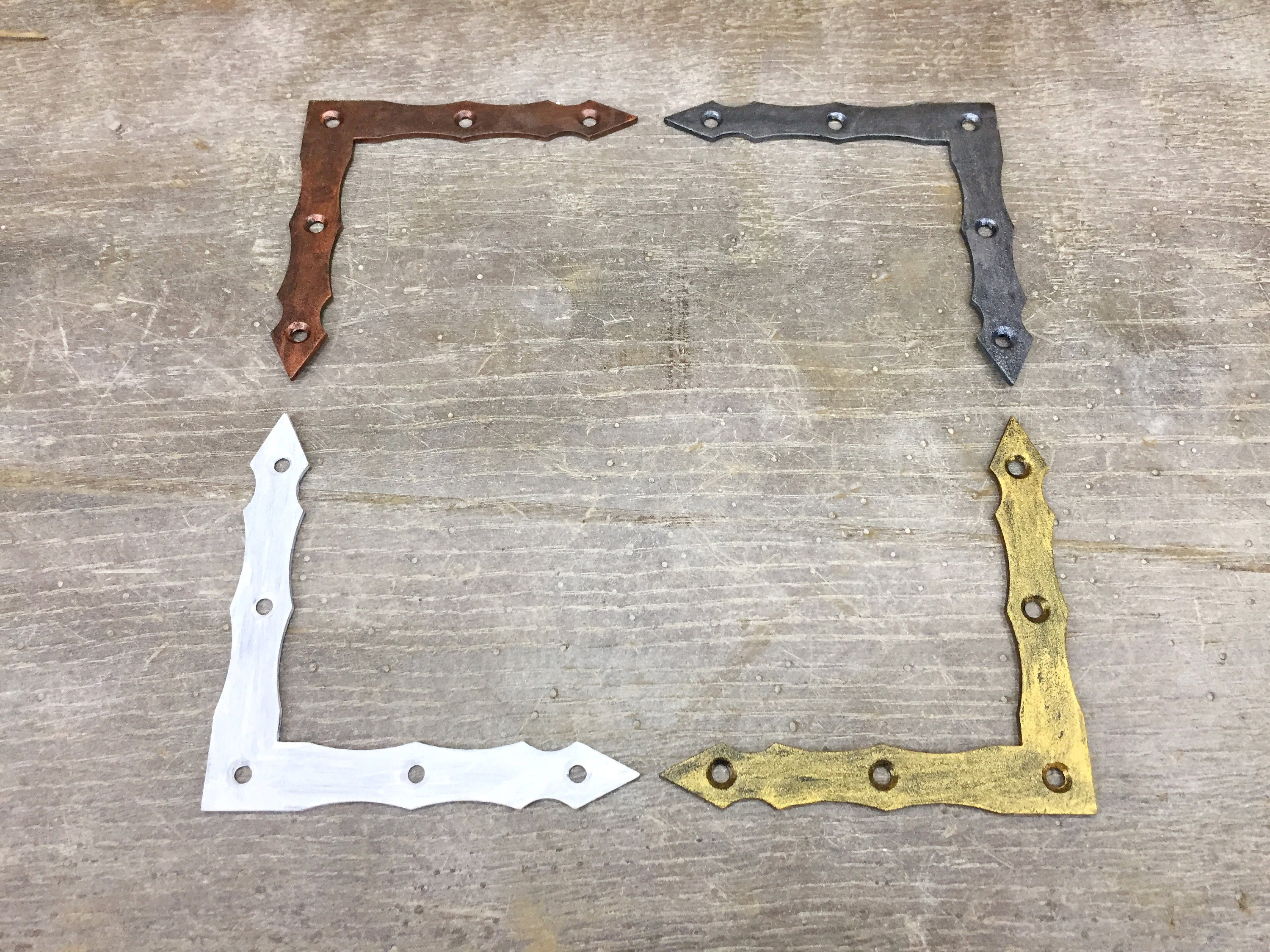 Flat corner brace accents 4 piece/small rustic corner Etsy