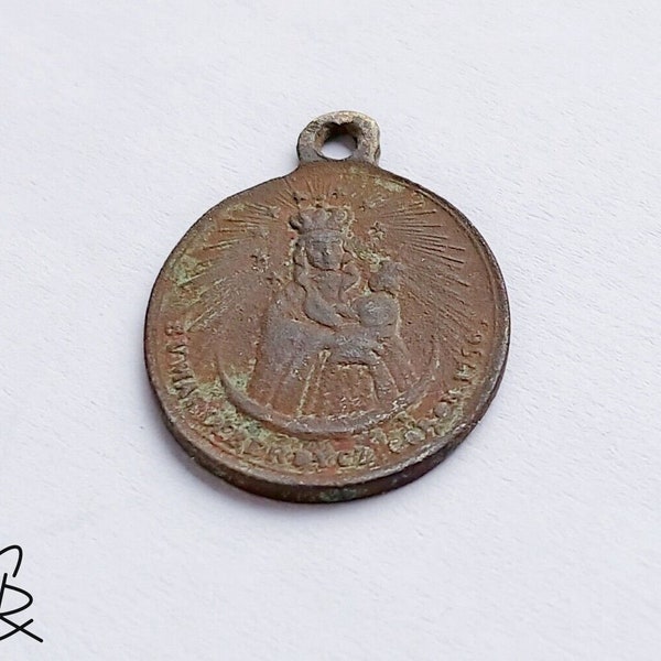 Original bronzene Körperikone „Unsere Liebe Frau“ Königliches Russland, Religion, antike Kirchenaccessoires, Amulett, Symbol des Glaubens.