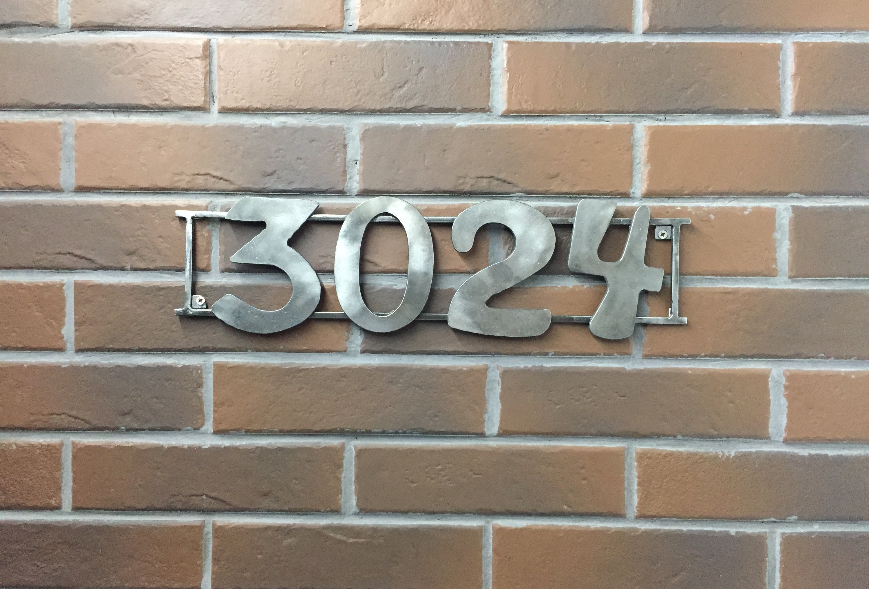 Large metal home address plaque wrought iron number Etsy