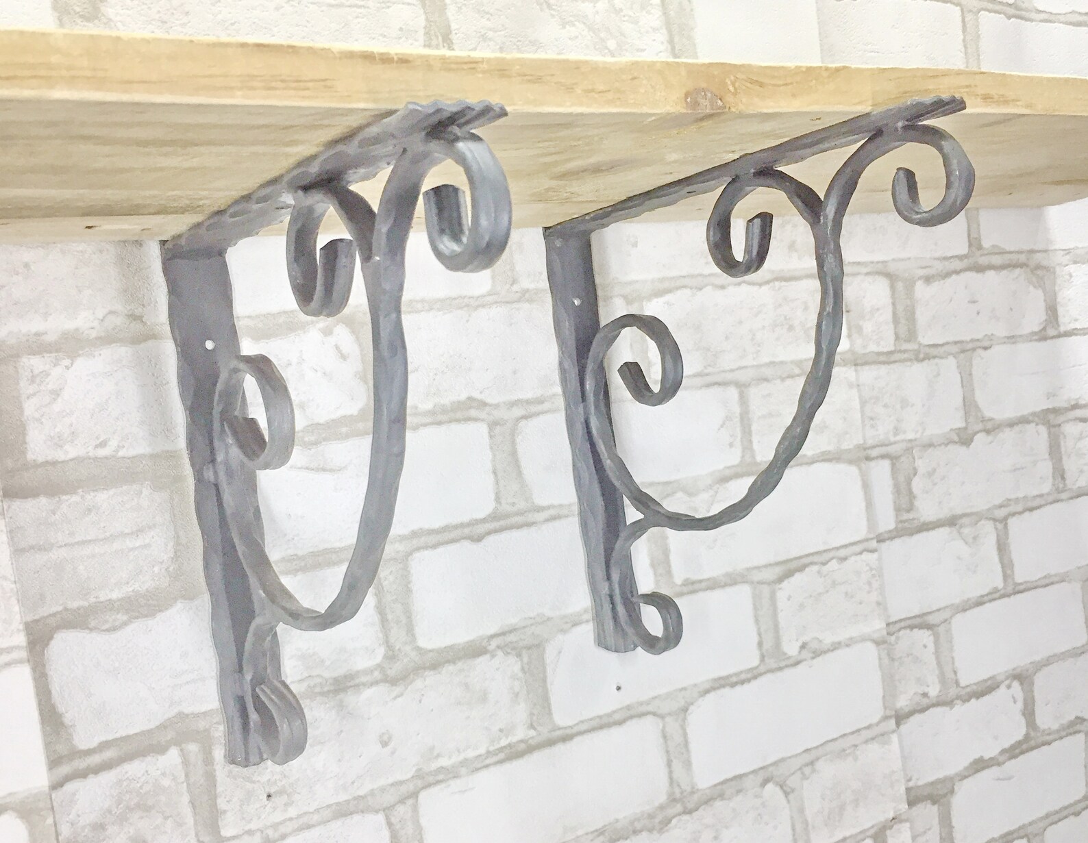 2 Shelf brackets hand /Iron shelf bracket/ metal Etsy
