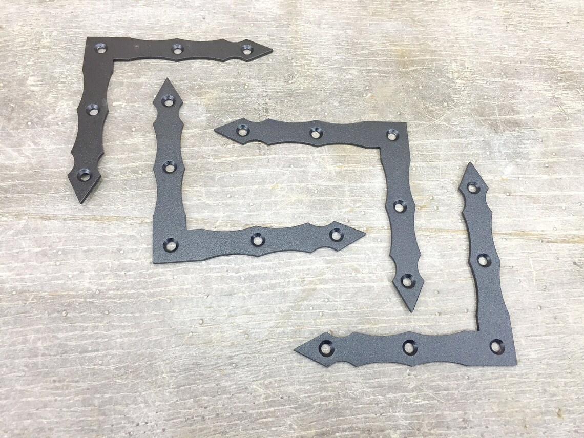 Flat corner brace accents 4 piece/small rustic corner Etsy