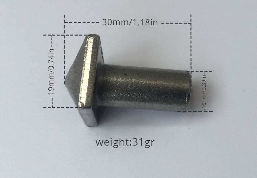 35pcs. Powerful Large Iron Rivets Pyramid Etsy