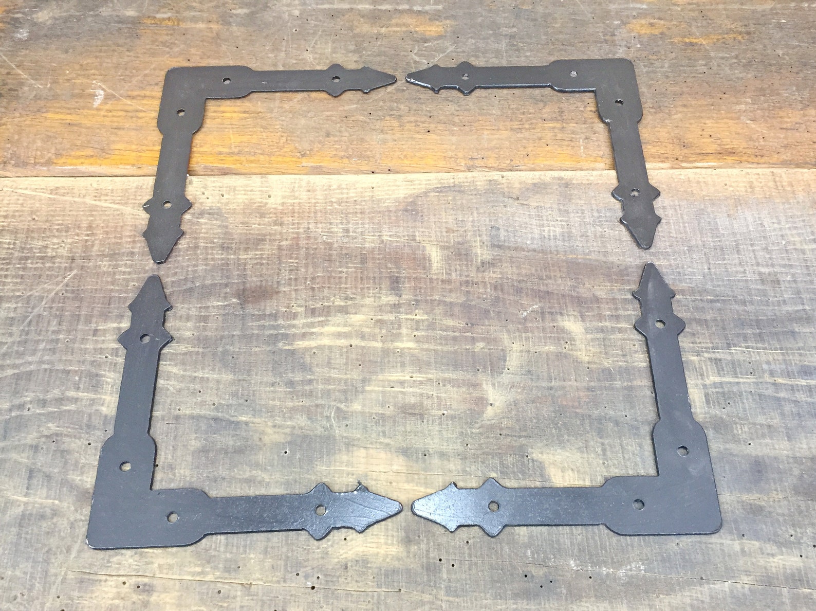 Flat corner brace Set 4 piece/Large rustic corner Etsy