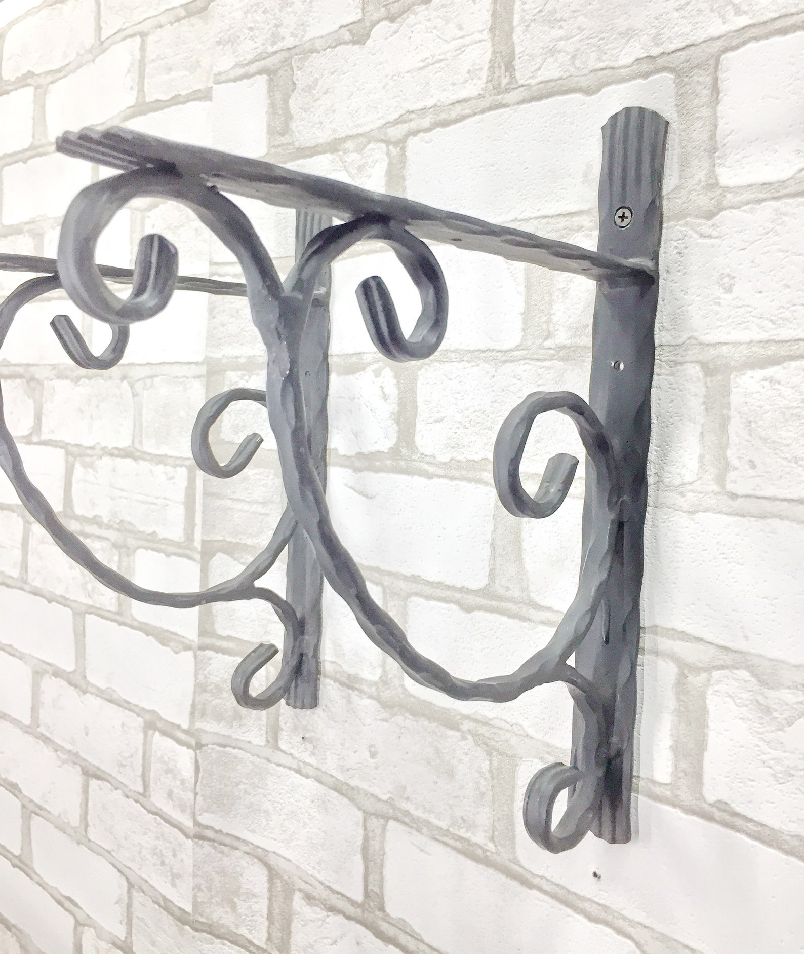 2 Shelf brackets hand /Iron shelf bracket/ metal Etsy