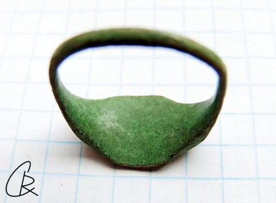 Bronze Ring of the Crusaders. Rare antique ring, anci… - Gem