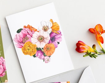 Greeting Card - 'Floral Brights' Collection - Botanical / Floral Card