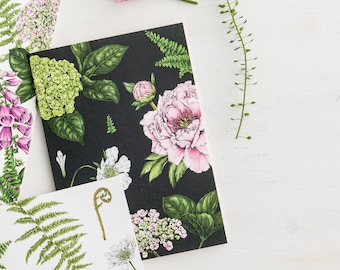 Botanical Greeting Card - Summer Garden - Blank Floral Card