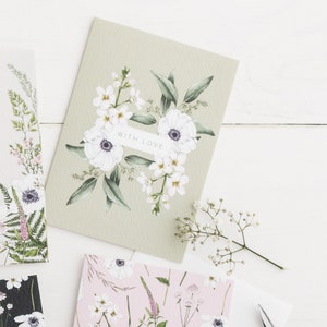 With Love Greeting Card 'Wild Meadow' Collection Botanical / Floral Card image 1