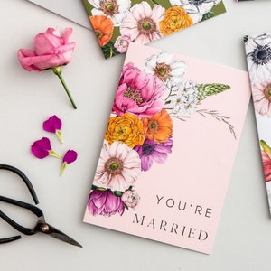 You're Married Greeting Card 'Floral Brights' Collection Botanical / Floral Card image 1