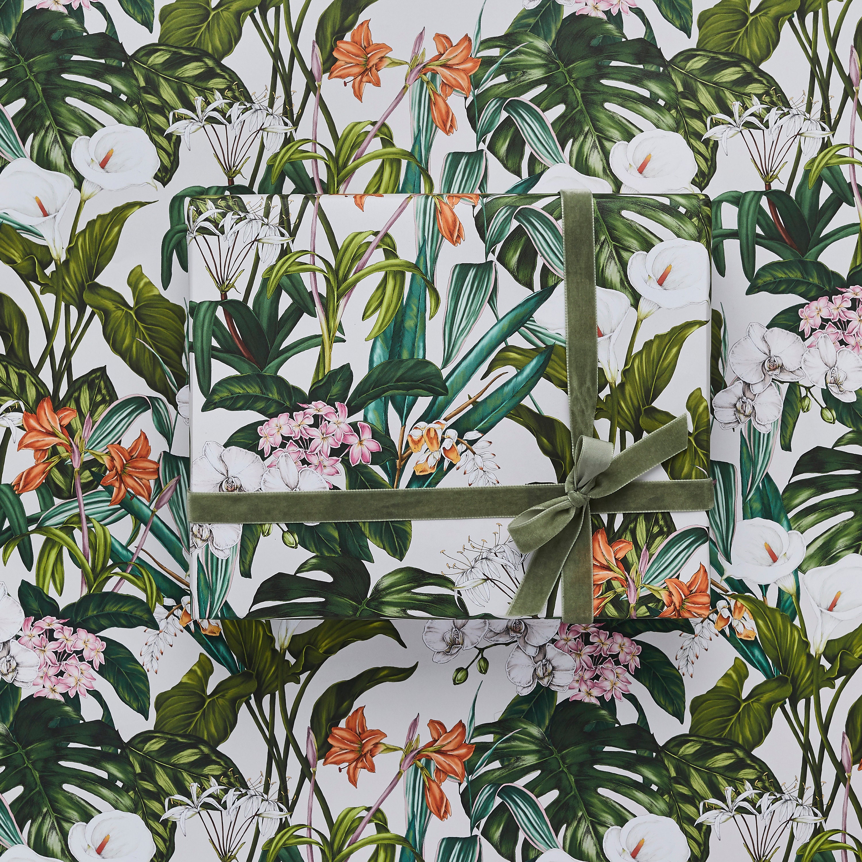 Botanical Wrapping Paper - Recycled Gift Wrap - Palm House Tropics - Etsy