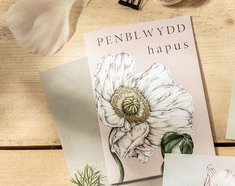 Carden 'Penblwydd Hapus' - Spring Blossom Collection - Cymraeg