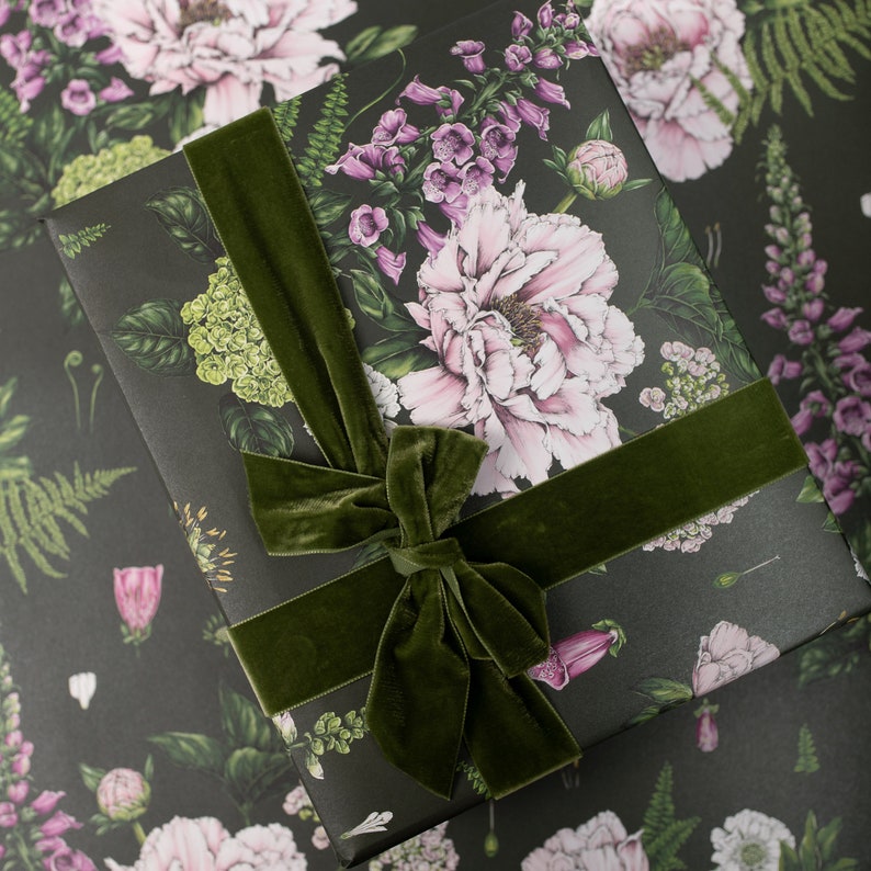 Botanical Wrapping Paper Recycled Gift Wrap Summer Garden Etsy UK