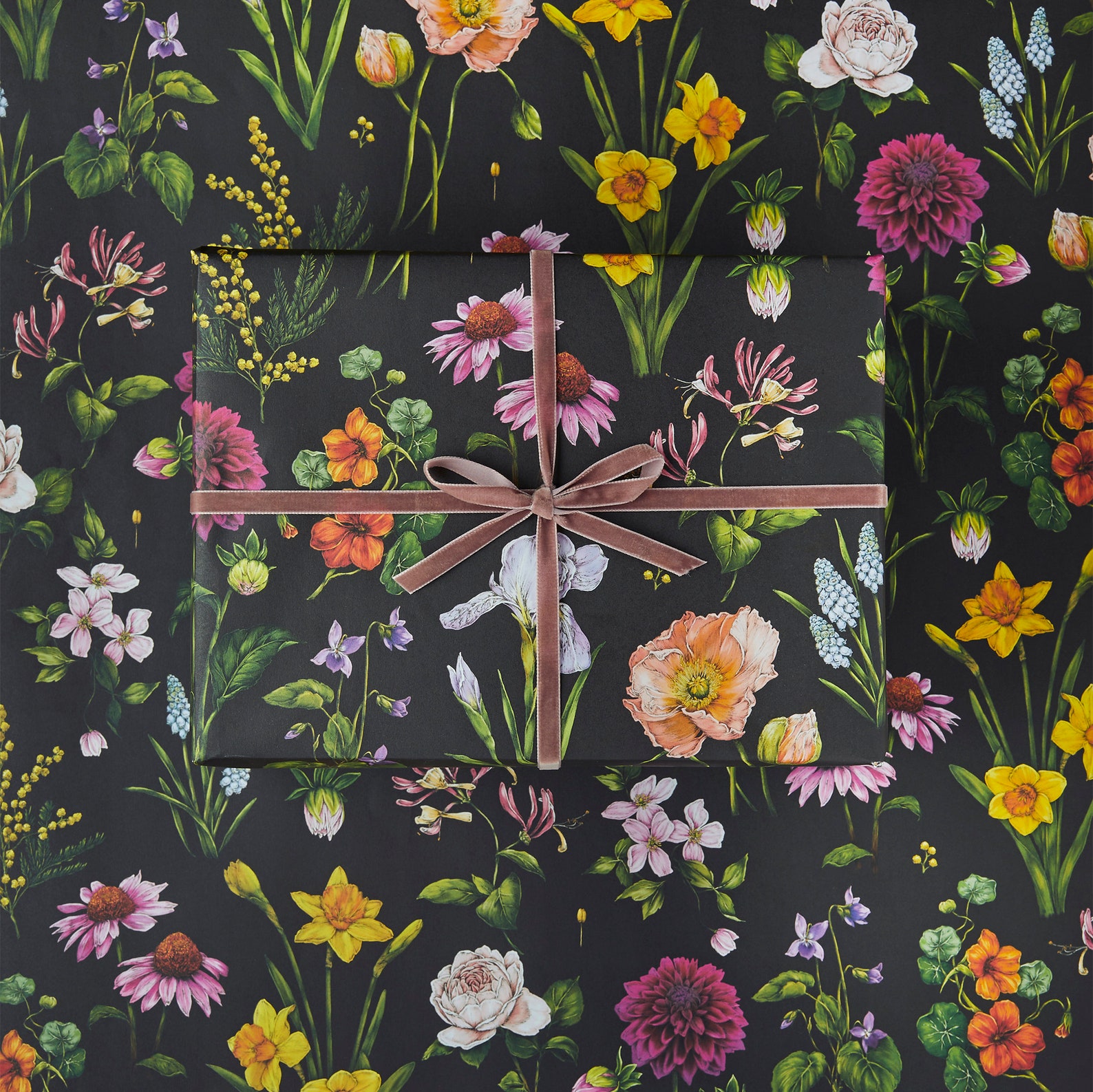 Botanical Wrapping Paper - Recycled Gift Wrap - Bountiful Blooms ...
