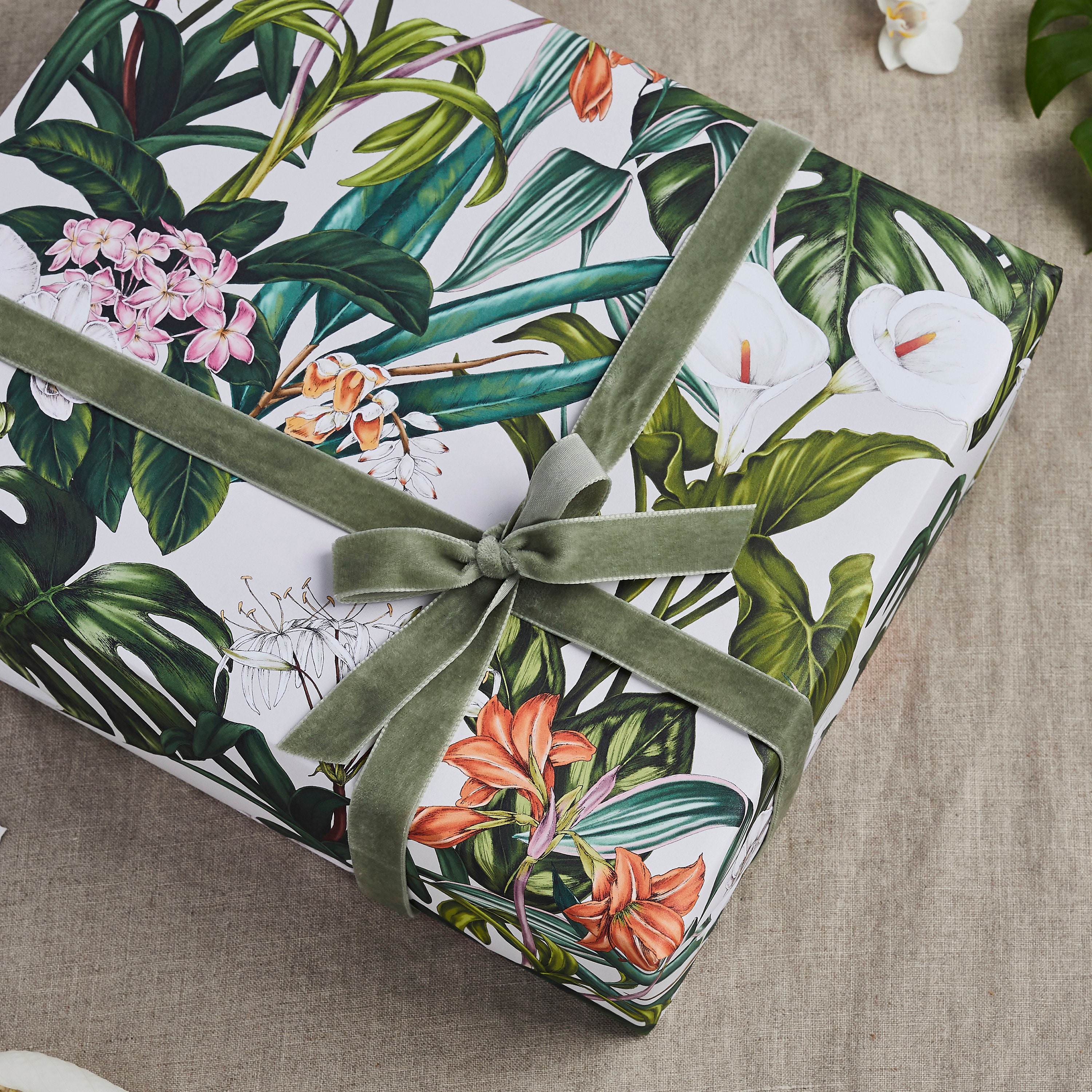Botanical Wrapping Paper - Recycled Gift Wrap - Palm House Tropics - Etsy