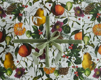 Christmas Wrapping Paper - Luxury Eco Gift Wrap - No. 1 - 'The Botanist Archive : Festive Edition' - XWP008