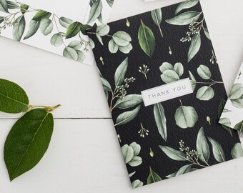 Thank You -  Greeting Card - 'Greenery' Collection - Botanical / Floral Card