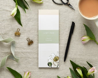 To-Do List Pad - Botanical Recycled List Pad - Spring Blossom