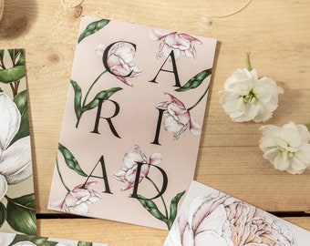 Carden 'CARIAD' - Spring Blossom Collection - Cymraeg