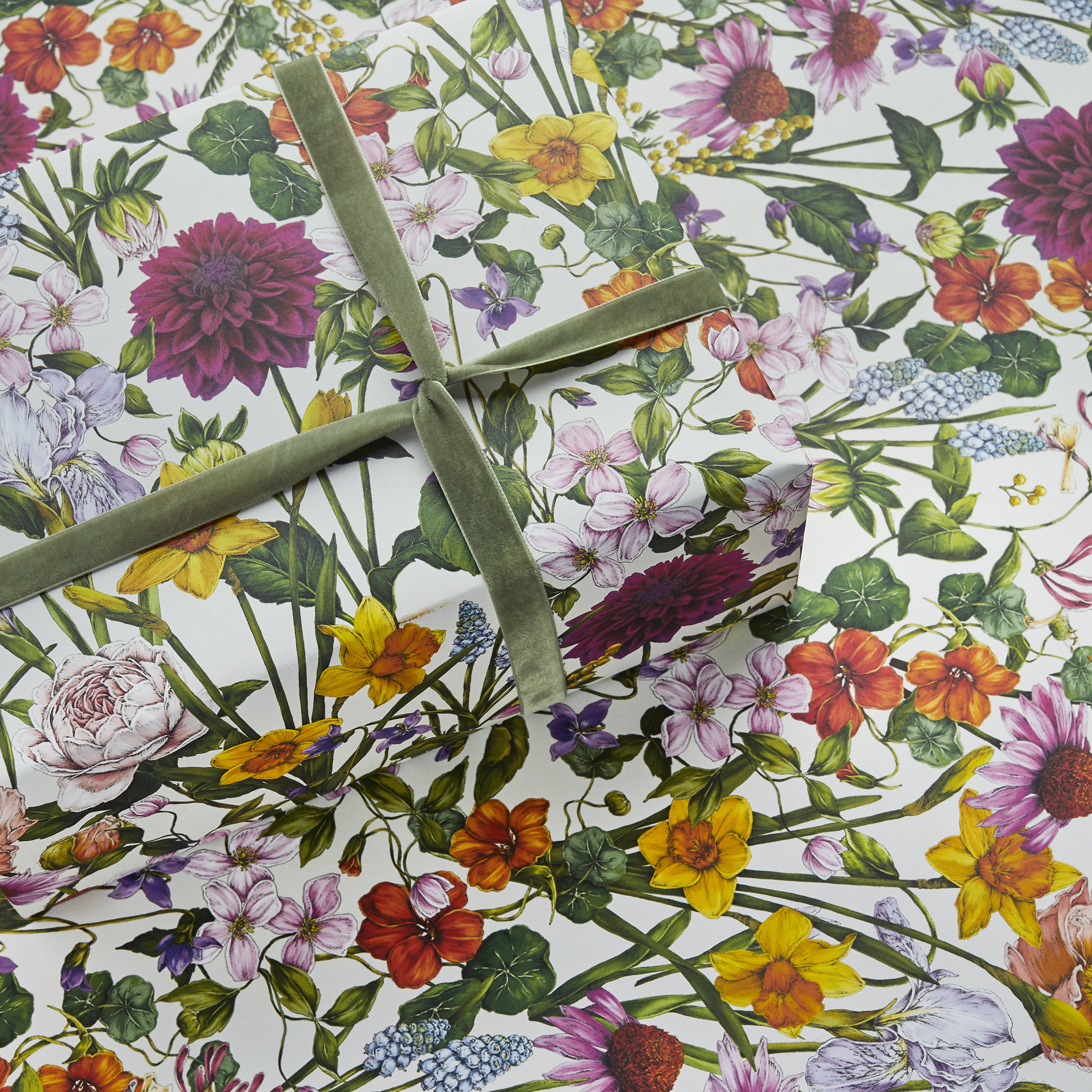 Botanical Wrapping Paper - Recycled Gift Wrap - Bountiful Blooms ...