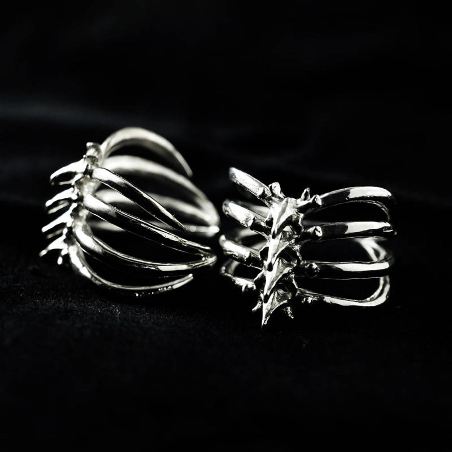 Anatomical Rib Cage Ring Sterling Silver 925 Made in Italy Etsy