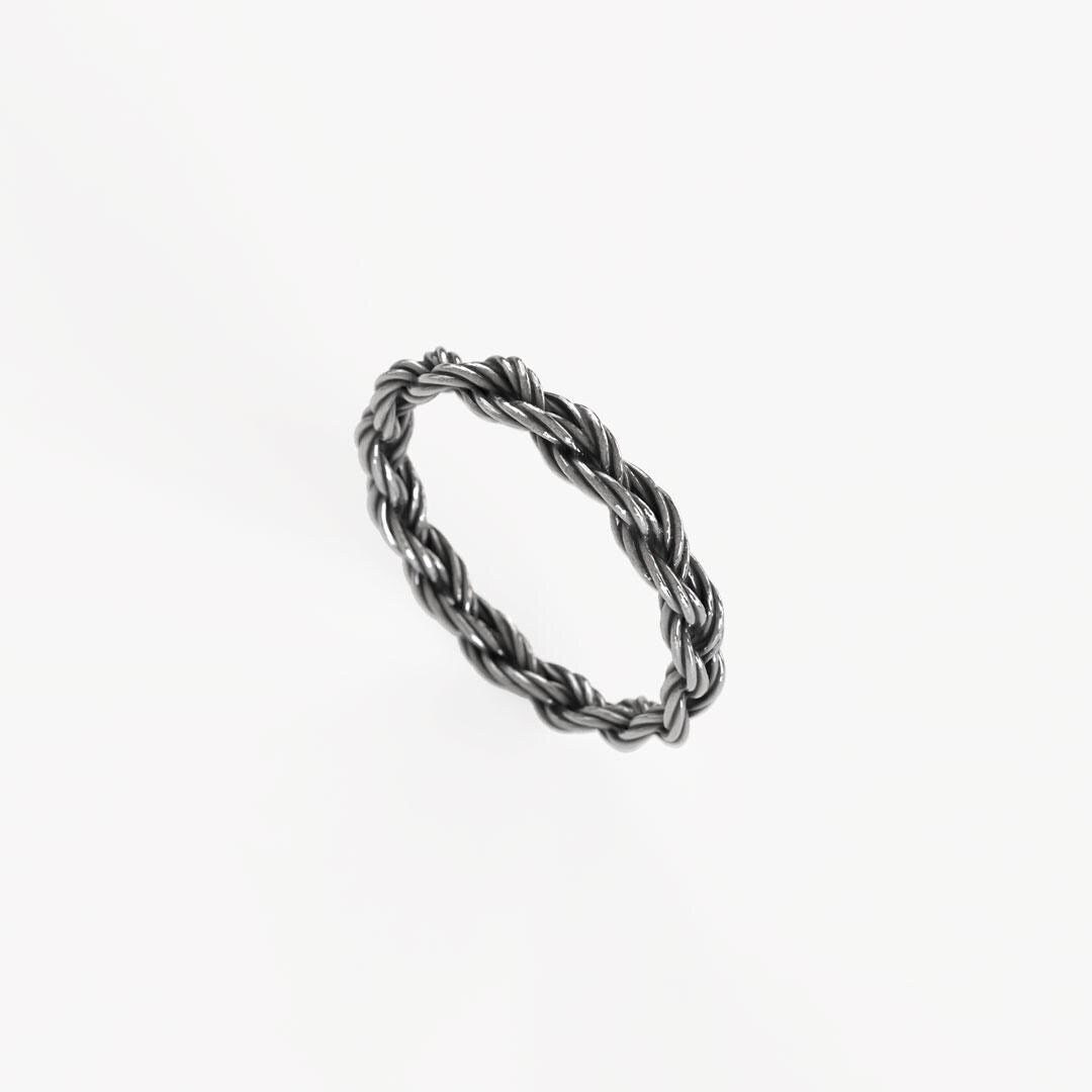 Braided Ropes Ring | Sterling Silver 925 | Made in Italy | FEEL NO PAIN ...