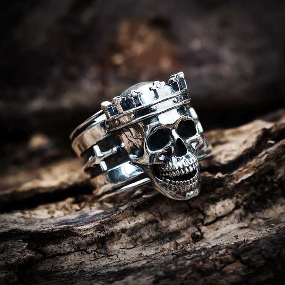 ARTITUDE スカル王冠リング シルバー925 スカルと王冠の彫刻リング ARTITUDE スカル王冠リング シルバー925