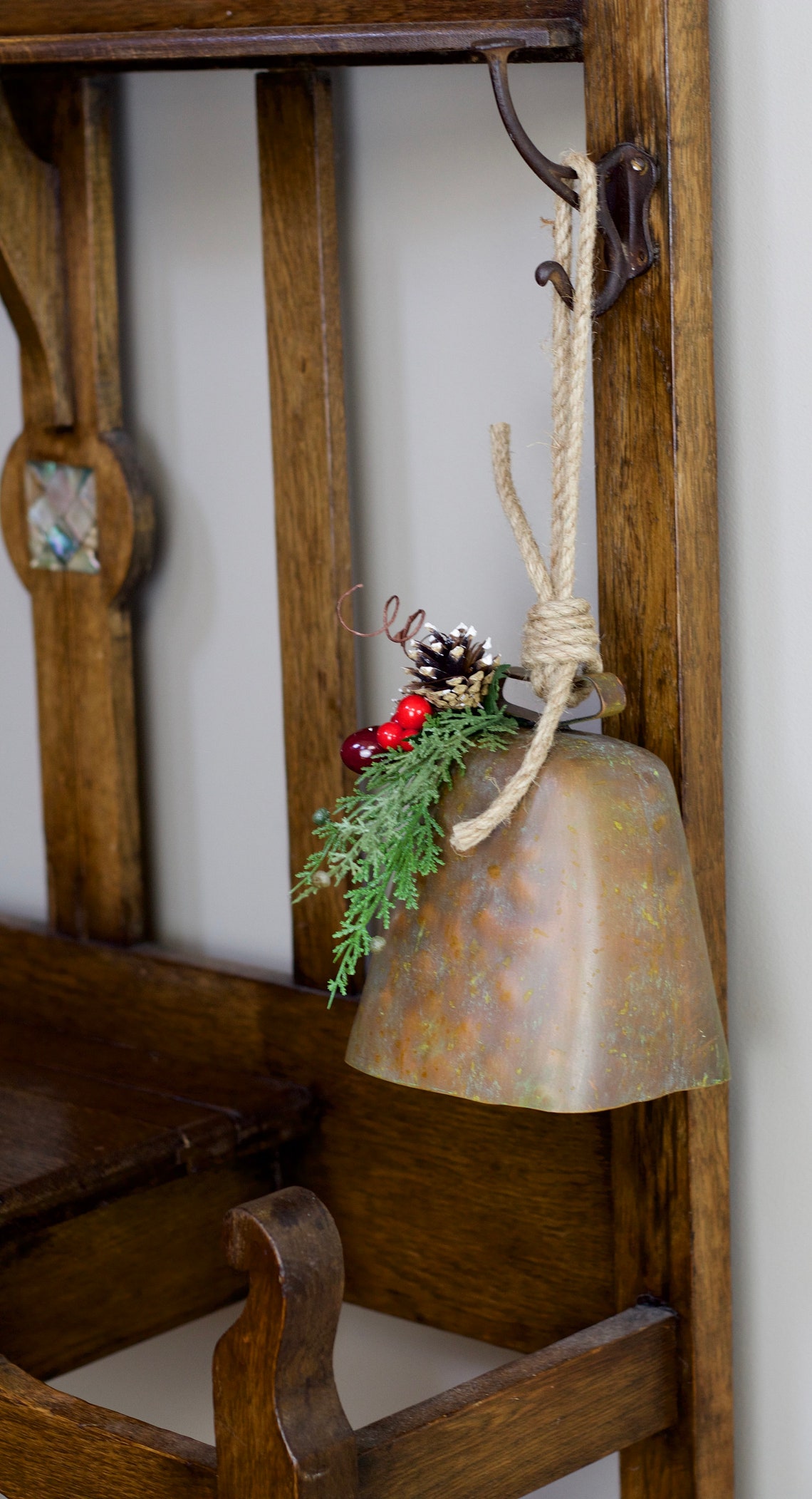 Rustic Christmas Bell Christmas Cowbell Farmhouse Christmas Etsy