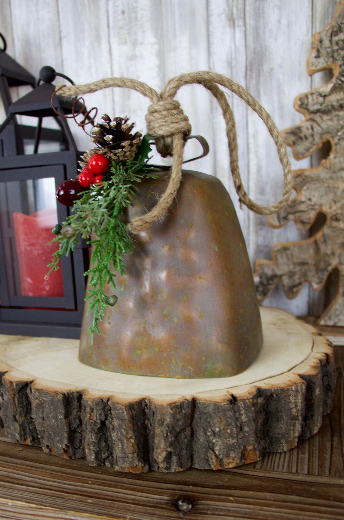 Large Rustic Christmas Bells 