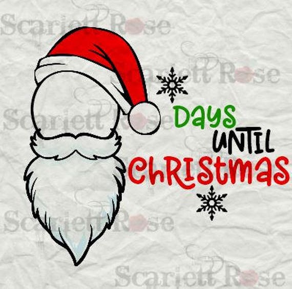 Download Items similar to Countdown SVG, Days Until Christmas cut ...