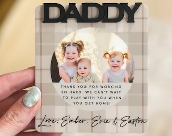 Custom Photo Visor Clip for Dad | Father's Day Gift | Gift for Dad | Gift for Grandpa