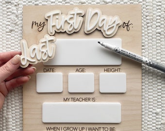 First Day Of School Sign | Interchangeable First Day of Last Day of Sign | First Day of Sign | Las Day of School Sign