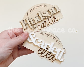 Name Sign | Mini Baby Name Sign | Name Announcement | Hello My Name Is | Hello My Name Is Sign | Fresh 48 Sign | Name Announcement Sign