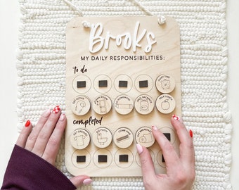 Personalized Kids Chore Chart | Interactive Daily Responsibilities