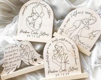 Safe in His Arms Wood Shelf Sitter | Miscarriage Keepsake